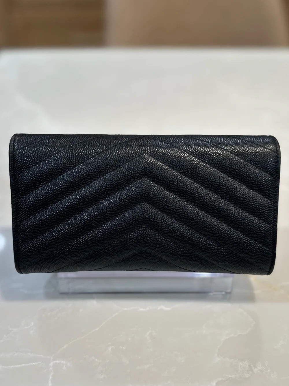 SAINT LAURENT CASSANDRE YSL MONOGRAM LARGE FLAP WALLET